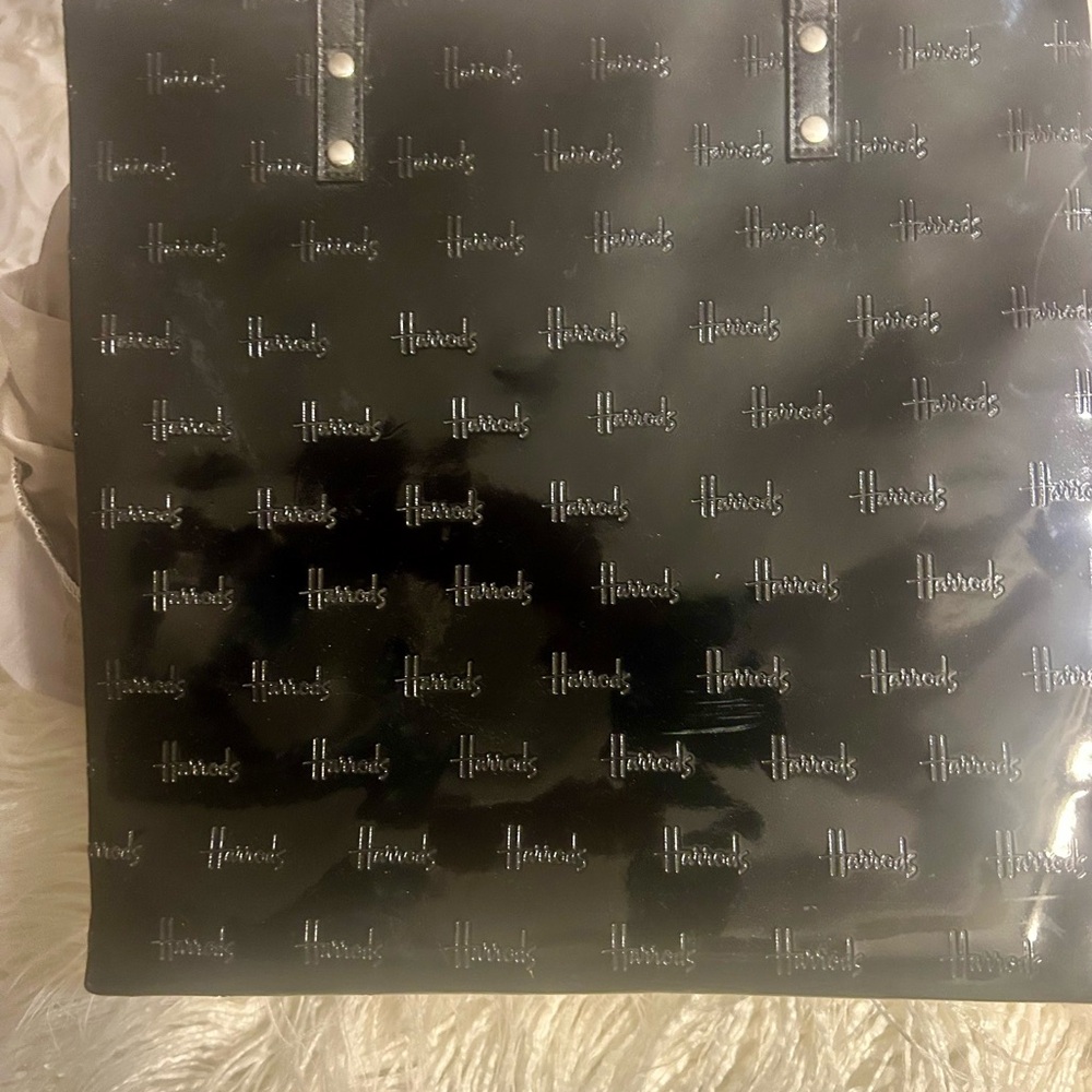 💗💗💗Harrods Black Embossed Tote Bag